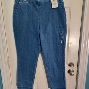 NEW WITH TAGS Croft & Barrow XXL Regular Pull-On Pant Denim Stretch
